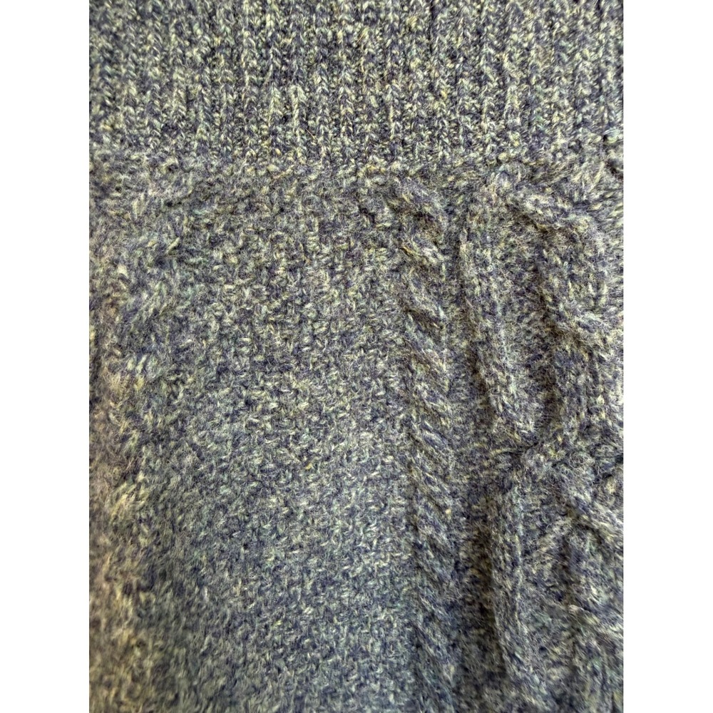 Moth Anthropologie Blue Gray Wool Cable Knit Mini Skirt Womens Size XS - Picture 3 of 6